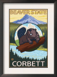 Beaver & Mt. Hood, Corbett, Oregon Posters