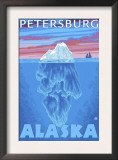 Iceberg Cross-Section, Petersburg, Alaska Prints by Lantern Press 