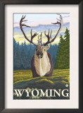 Caribou in the Wild, Wyoming Prints by Lantern Press 