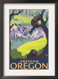 Beaver Family, Gresham, Oregon Prints by Lantern Press 