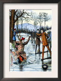 Falling Through the Ice During a Curling Game Posters