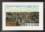 Bridgeport, Connecticut - Northern Aerial View of Main Street Posters