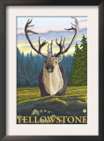 Caribou in the Wild, Yellowstone National Park Art by Lantern Press 