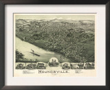 Moundsville, West Virginia - Panoramic Map Prints