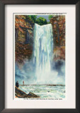 Ithaca, New York - View of Taughannock Falls from the Bottom Poster