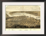 Port Huron, Michigan - Panoramic Map Posters