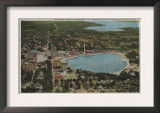 Lakeland, Florida - Aerial City View Showing Lakes Poster