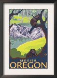 Beaver Family, Mosier, Oregon Posters by Lantern Press 