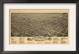 Greensboro, North Carolina - Panoramic Map Posters