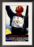 Bavaria, Germany - 1936 Olympic Winter Games Advertisement Poster Art