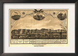 Battle Creek, Michigan - Panoramic Map Prints