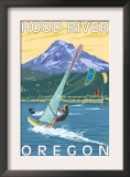 Hood River, OR - Wind Surfers & Kite Boarders Prints