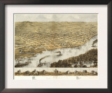 La Crosse, Wisconsin - Panoramic Map Print