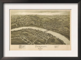 Fairmont, West Virginia - Panoramic Map Art
