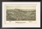 Harrisville, West Virginia - Panoramic Map Prints
