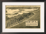 Ocean City, New Jersey - Panoramic Map Posters