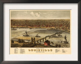 Louisville, Kentucky - Panoramic Map Prints