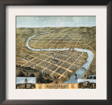 Frankfort, Kentucky - Panoramic Map Prints