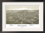 Pennsboro, West Virginia - Panoramic Map Art