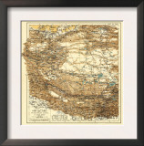 Tibet - Panoramic Map Prints
