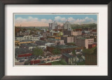 Spokane, WA - Skyline View of Downtown Prints