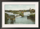 Spokane, WA - View of Middle Falls & River Posters