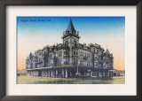 Exterior View of Hughes Hotel - Fresno, CA Prints