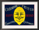 Happy Lemon Label - Carpinteria, CA Prints