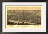 Terre Haute, Indiana - Panoramic Map Prints