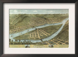 Wheeling, West Virginia - Panoramic Map Prints
