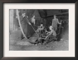 Glass Blower and Mold Boy Photograph - Grafton, WV Print