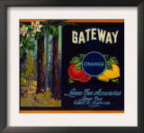 Gateway Orange Label - Lemon Cove, CA Posters