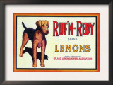 Ruf n' Redy Lemon Label - Upland, CA Poster