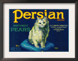 Persian Pear Crate Label - Yakima, WA Poster
