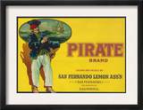 Pirate Lemon Label - San Fernando, CA Prints