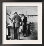 Orville and Friend at Wright Bicycle Shop Photograph - Dayton, OH Prints