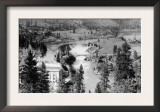 Aerial View of the Falls on Spokane River - Spokane, WA Posters