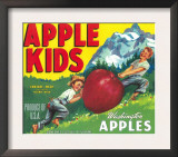 Apple Kids Apple Label - Yakima, WA Prints Apple Kids Apple Label - Yakima, WA Prints