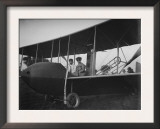 Katharine Wright with Orville in Model HS Plane Photograph - Kitty Hawk, NC Poster