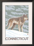 Connecticut - Wolf Scene Prints