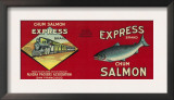 Express Salmon Can Label - San Francisco, CA Posters