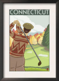 Connecticut - Golfing Scene Art