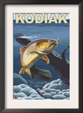 Kodiak, Alaska - Cutthroat Trout Cross-Section Prints by Lantern Press 