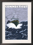 Connecticut - Crab Fishing Boat Scene Prints