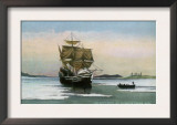 Plymouth, Massachusetts, Representation of the 1621 Mayflower Landing Prints