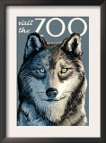 Visit the Zoo, Wolf Up Close Poster
