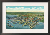 Newport News, Virginia, Aerial View of the Newport News Shipbuilding and Dry Dock Co. Poster