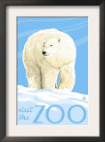 Visit the Zoo, Polar Bear Solo Prints by Lantern Press 