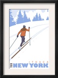 Cross Country Skier, Ithaca, New York Posters by Lantern Press 