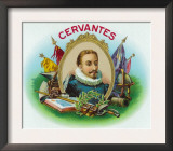 Miguel de Cervantes Brand Cigar Box Label Print